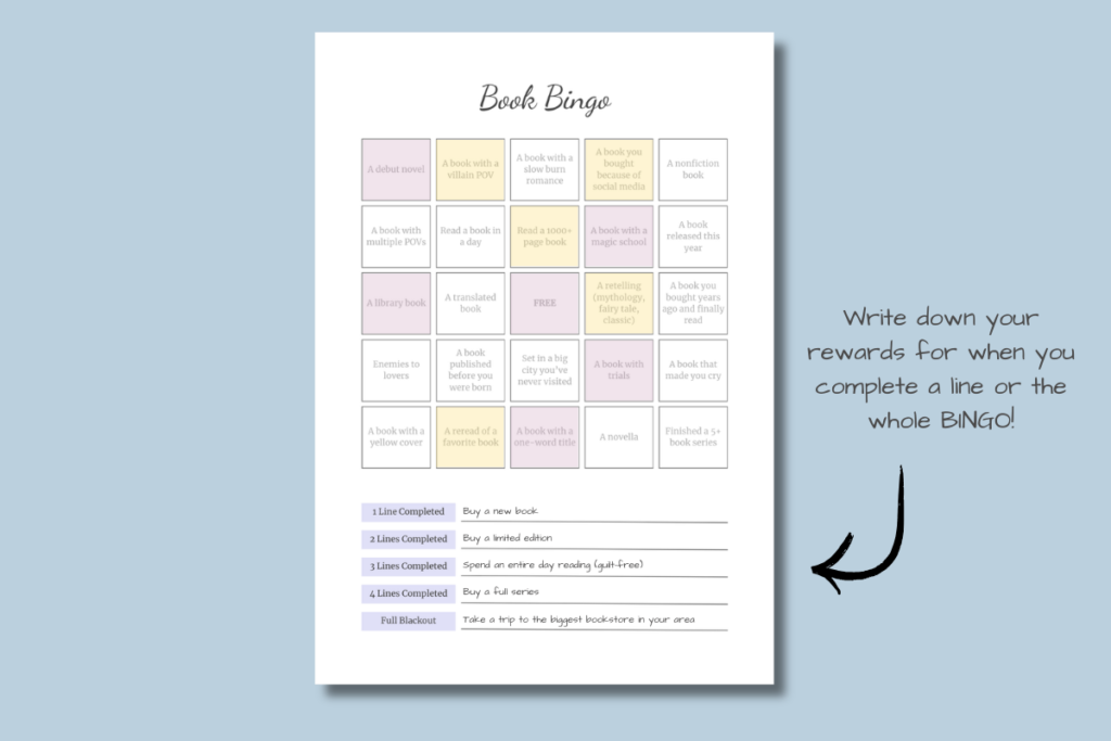 Book Bingo Template Printable book bingo template.