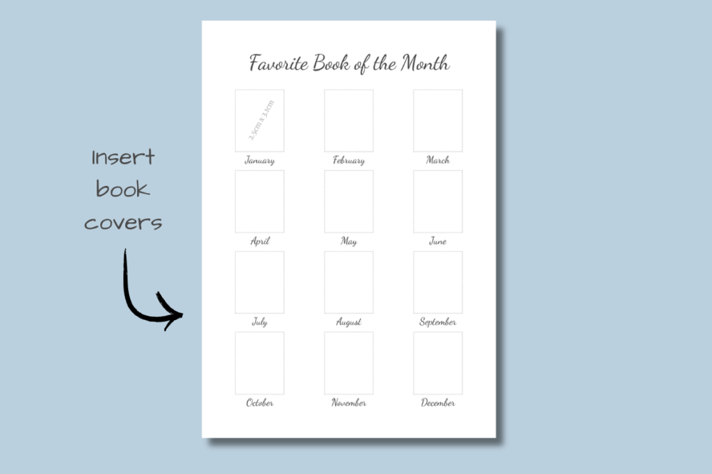 Favorite Books of the Year Template Printable favorite books of the year template.